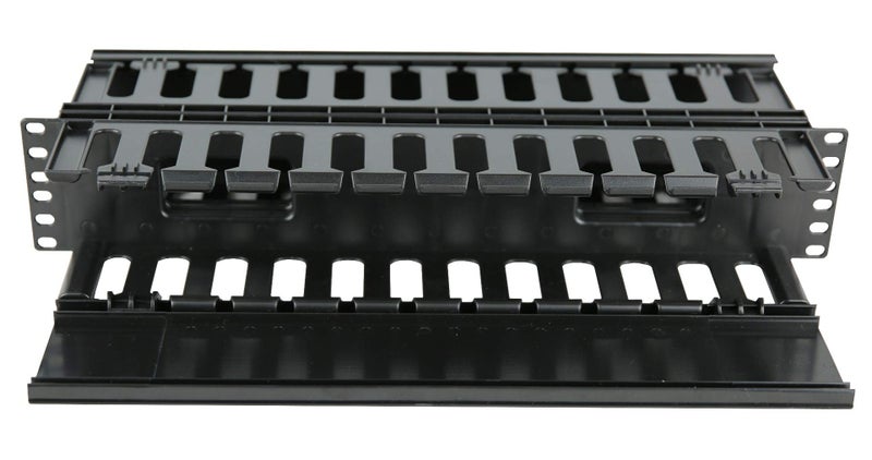 Raising Electronics 2U Horizontal Double Sided Finger Duct Cable Manager 19 Inch Rack Mount - Image 2